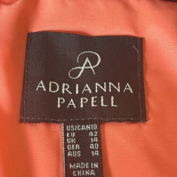 Adrianna Pappell midi orange dress size 10 - Picture 12 of 14